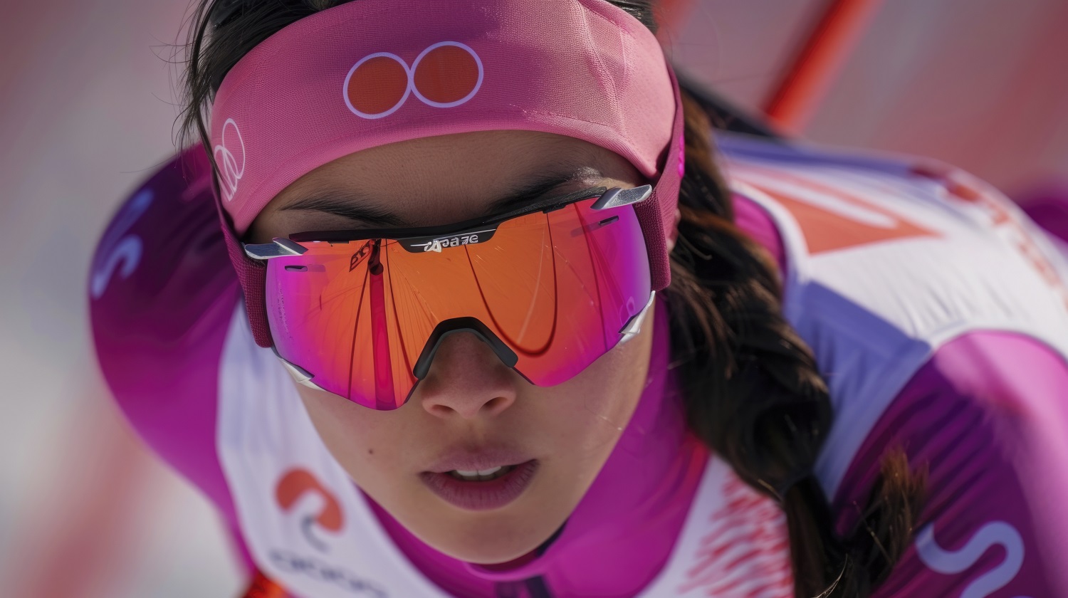 IMAGEM MERAMENTE ILUSTRATIVA. Portrait of woman competing in the olympic games championship - magnific - AI-GENERATED